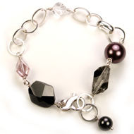 Sterling Silver Crystal Chain Bracelet